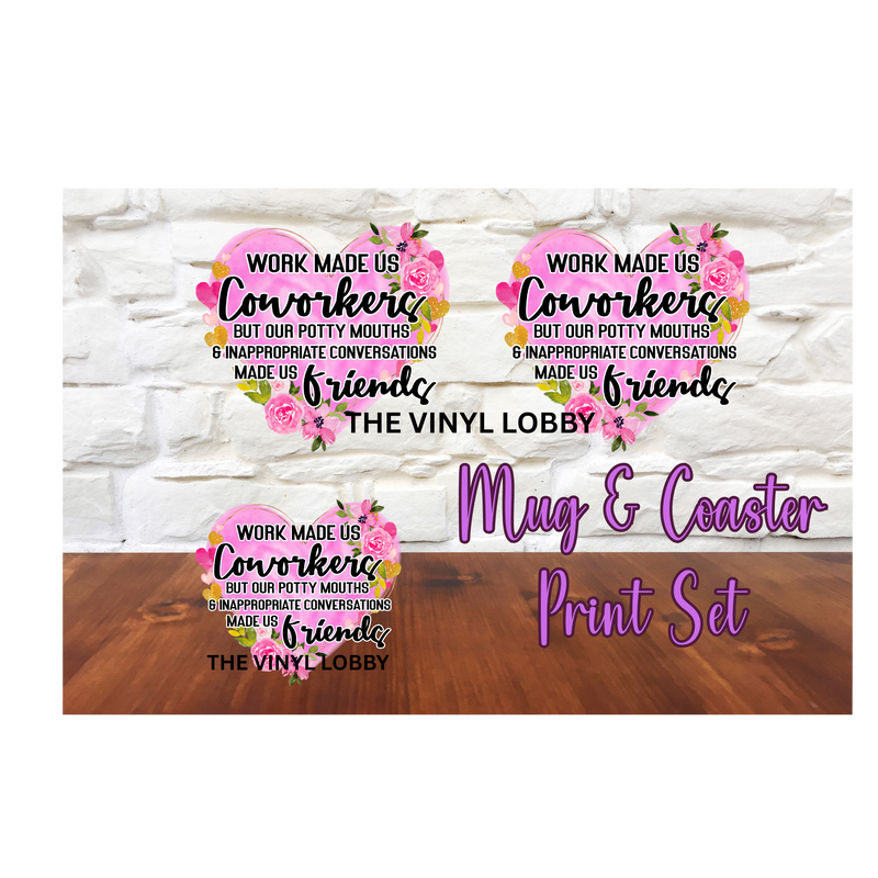 Sublimation Mug Print with Coaster Print - Coworker