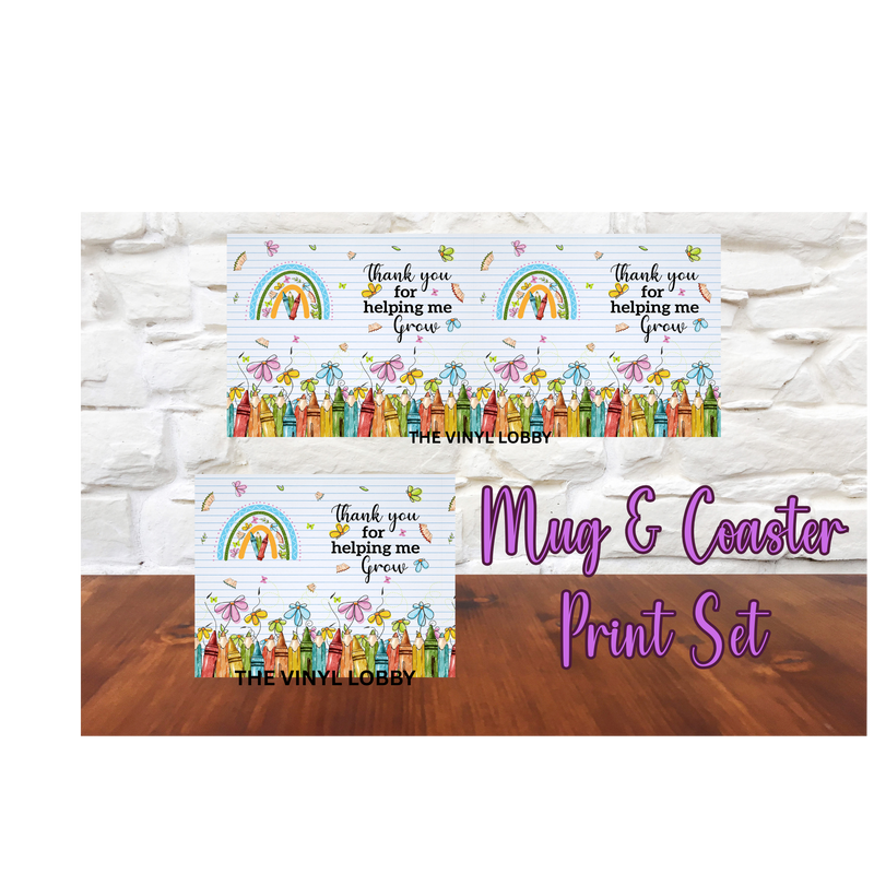 Sublimation Mug Print with Coaster Print - Teacher