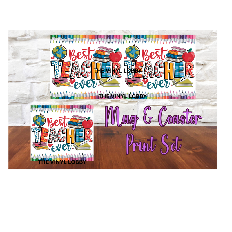 Sublimation Mug Print with Coaster Print - Teacher