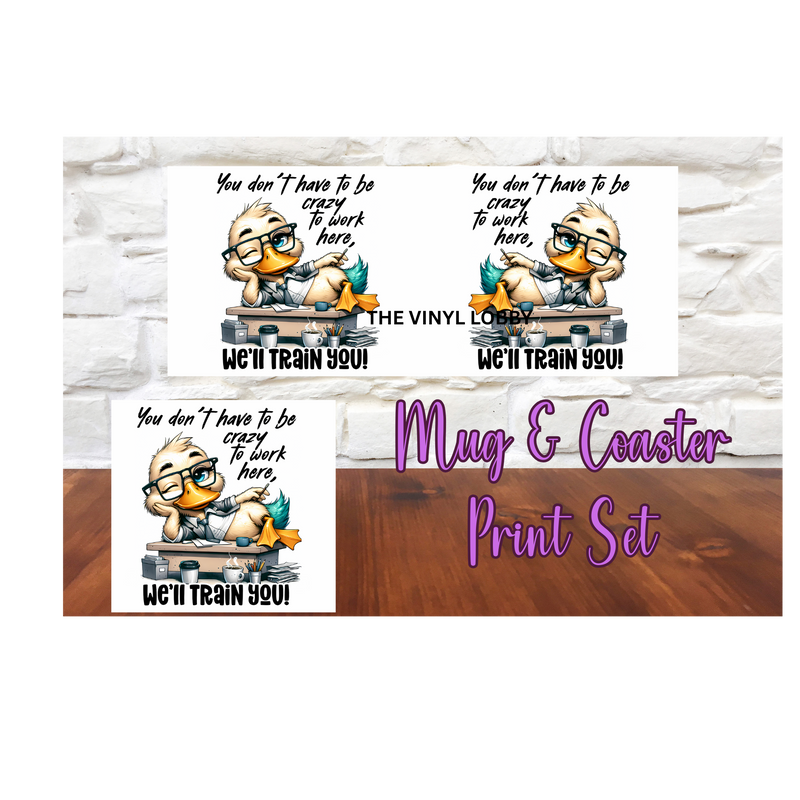 Sublimation Mug Print with Coaster Print - Crazy