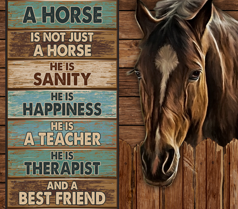 Horse is just not a Horse 20oz Skinny Tumbler Printed Paper