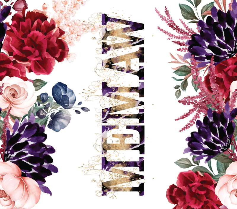 MEMAW  roses 20oz Skinny Tumbler Printed Paper