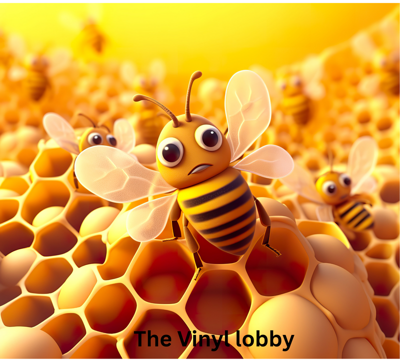 3D Playful Bee 20oz Skinny Tumbler Printed Paper