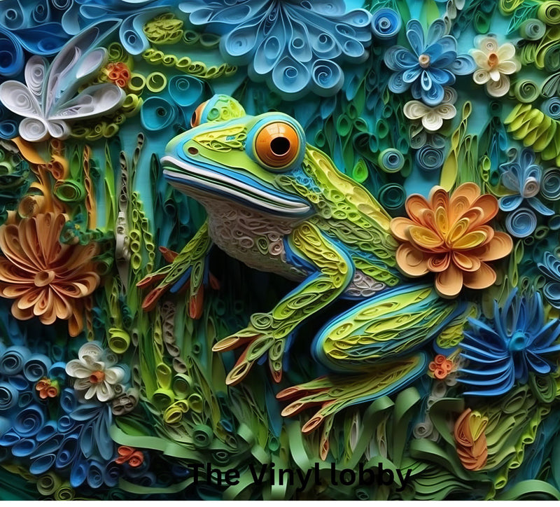 3D Tree Frog 20oz Skinny Tumbler Printed Paper