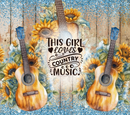 This Girl Loves Country Music 20oz Skinny Tumbler Printed Paper