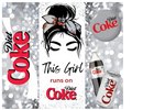 This Girl runs on diet coke 20oz Skinny Tumbler Printed Paper