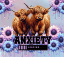 Anxiety Purple Highlander Cow 20oz Skinny Tumbler Printed Paper