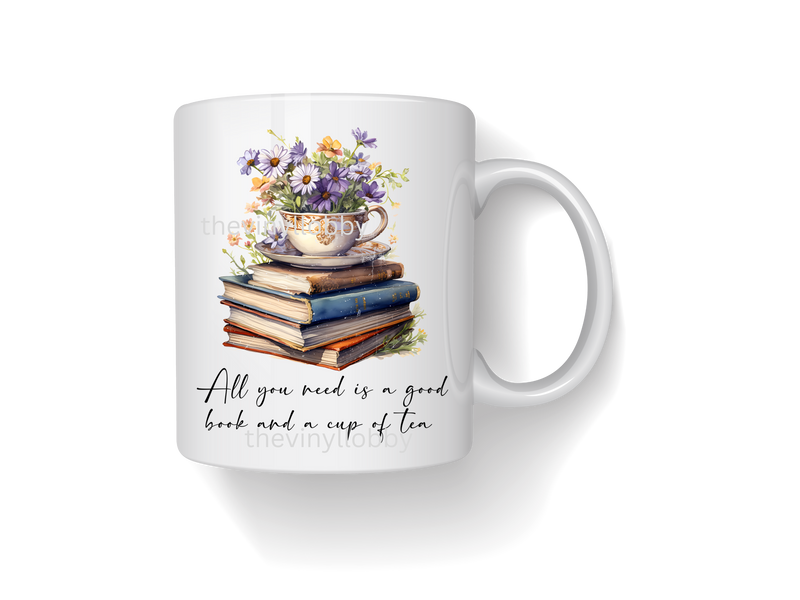 All I Need Is a Good Book  Printed Sublimation Paper for 11oz mug
