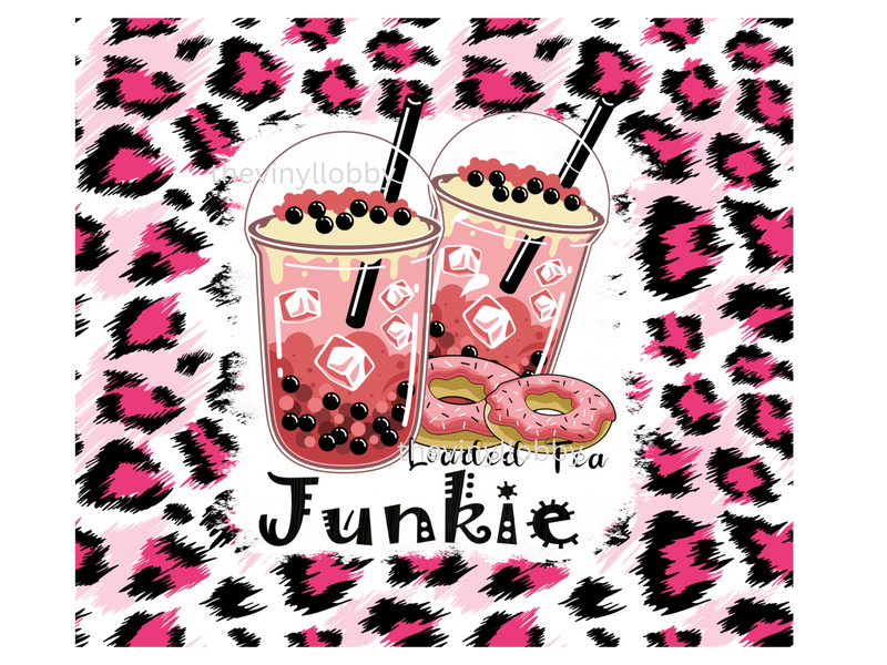 20oz Skinny Tumbler Printed Paper - Loaded Tea Junkie