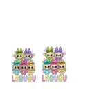 Sublimation Print to fit Sublimation Rectangle hardwood Keyrings - Labubu