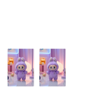 Sublimation Print to fit Sublimation Rectangle hardwood Keyrings - Labubu