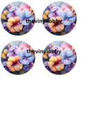 Car Coaster Sublimation Prints Pastel Hibiscus