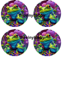 Car Coaster Sublimation Prints Floral Frog