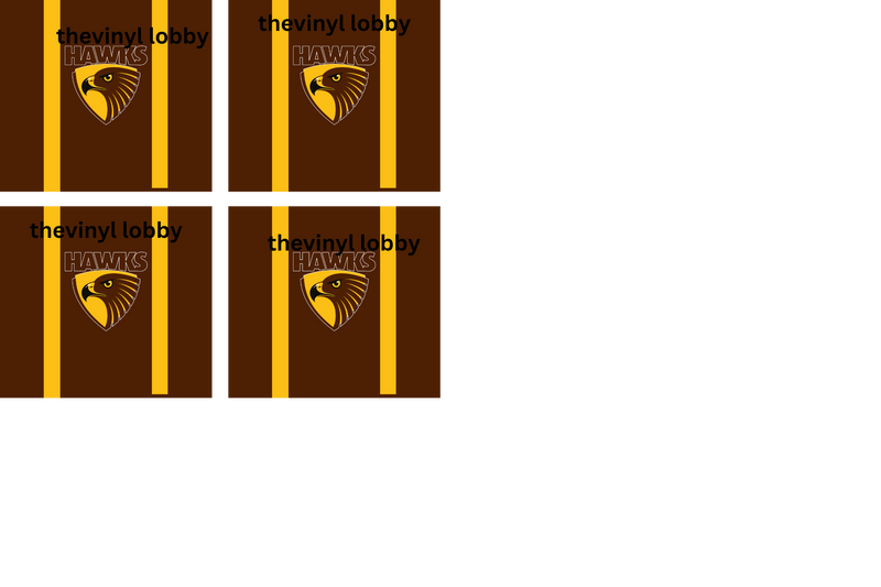 AFL Football Hawthorn 20oz Tumbler and Square Coaster Print