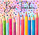 Pencil Best Teacher 20oz Skinny Tumbler Printed Paper