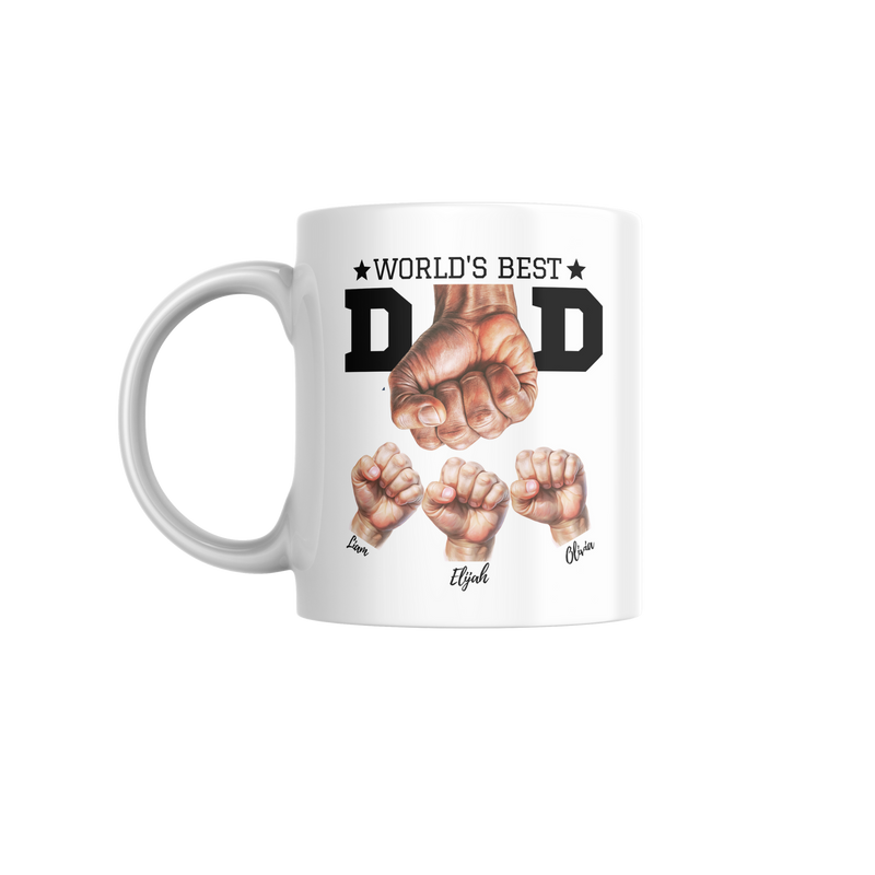 Best Dad Hands Printed Sublimation Mug