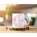Sublimation Prints - Alphabet Letters Pink Floral