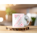 Sublimation Prints - Alphabet Letters Pink Floral