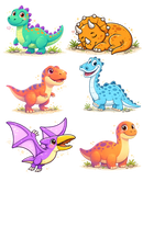 POPCORN BOX UV DTF SHEET - DINO