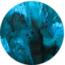 Sublimation Mug Print Round Coaster Print - Blue Marble