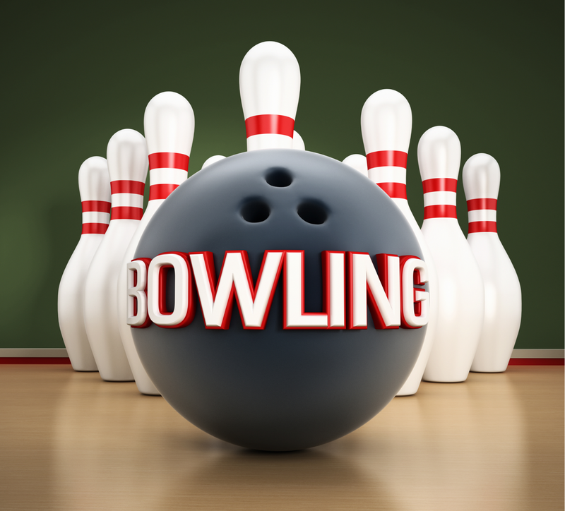 Bowling Black Ball 20oz Skinny Tumbler Printed Paper