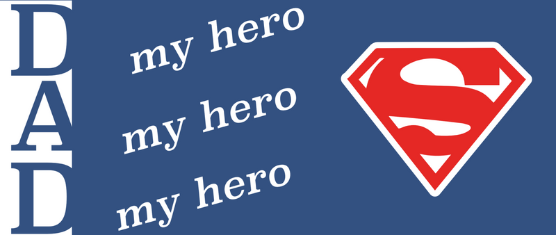 My Hero Dad  printed Sublimation Paper for 11oz mug
