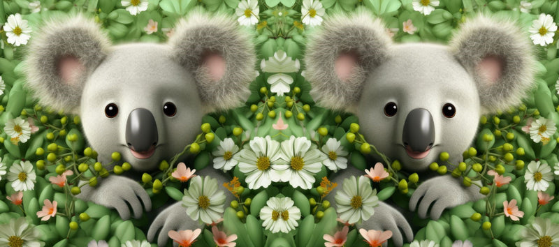 3D Floral Koala Sublimation Paper for 11oz mug