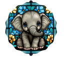 Stained Glass Elephant Wind Spinner design to fit an 8' Spinner.