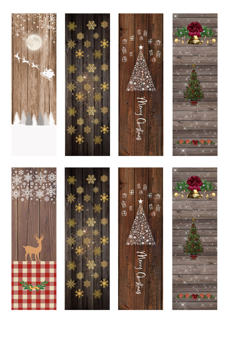 Sublimation Pen Wrap - Christmas Plaid Wood