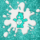 Aqua Swear Bear 20oz Skinny Tumbler Printed Paper