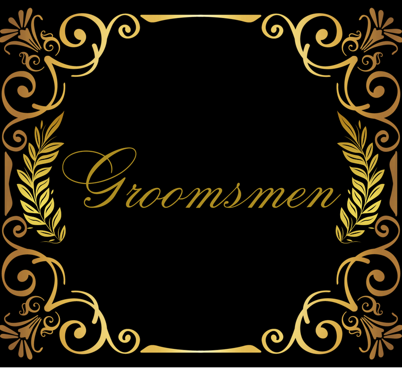 Black Grooms Set 20oz Skinny Tumbler Printed Paper