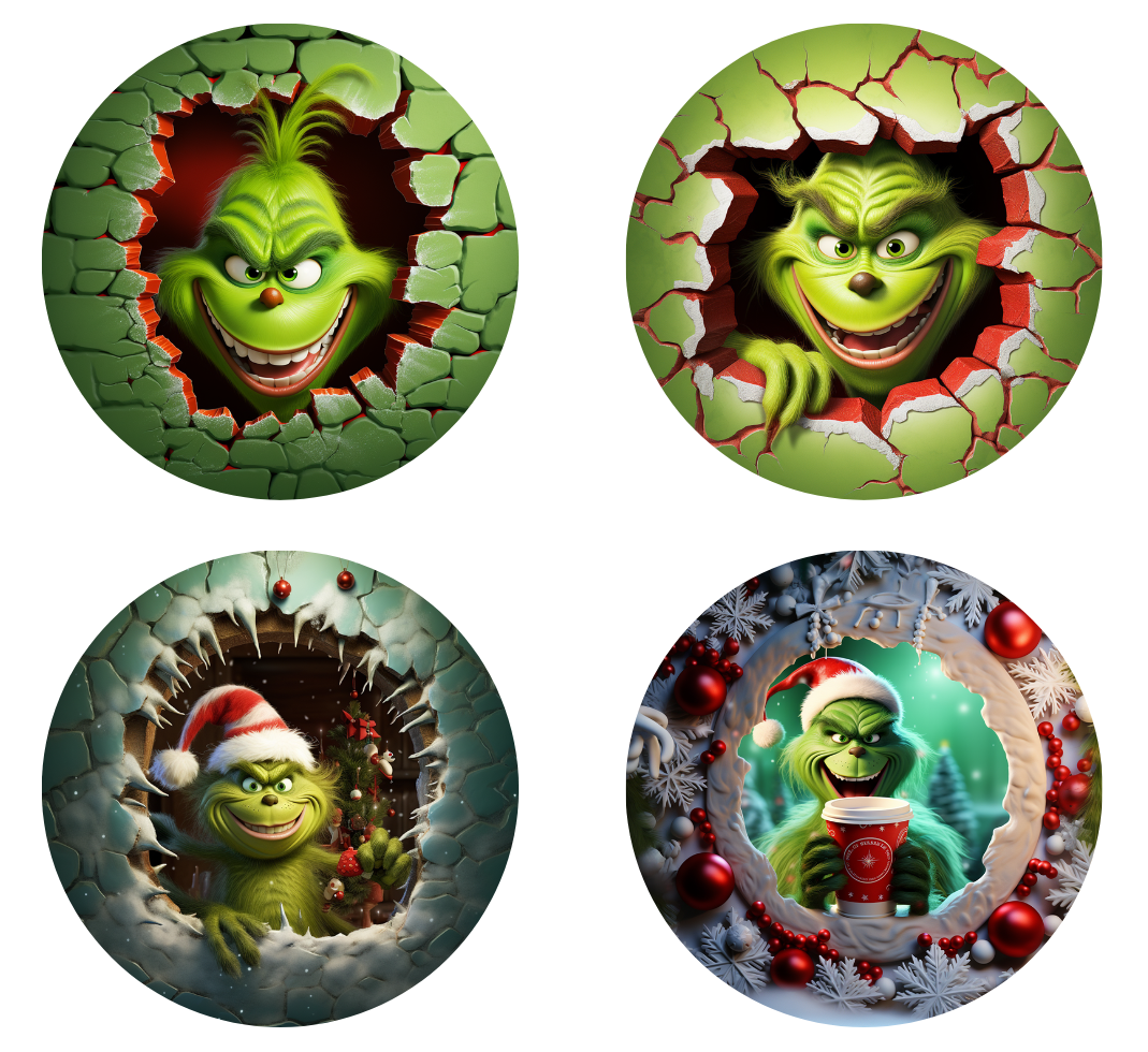 3D Gr #1 Christmas Hanging Ornament Sublimation Prints