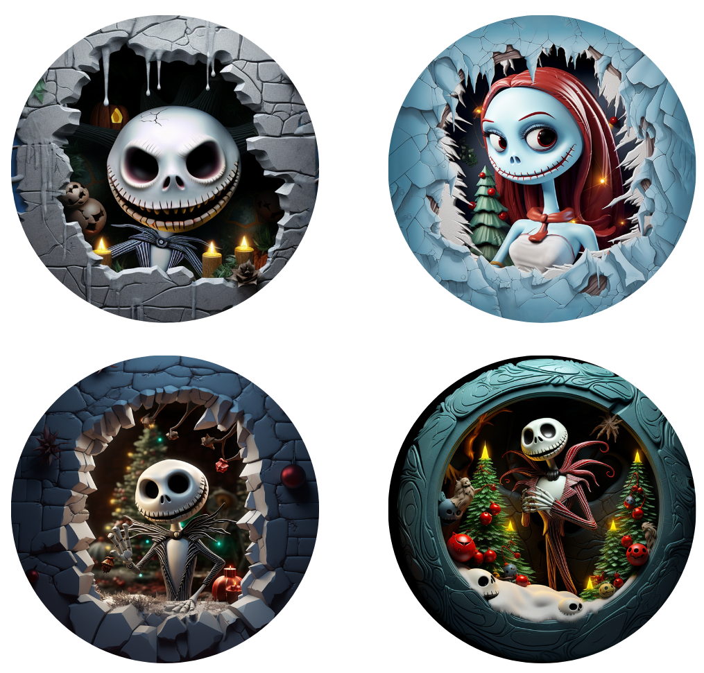 3D Nightmare #2 Christmas Hanging Ornament Sublimation Prints