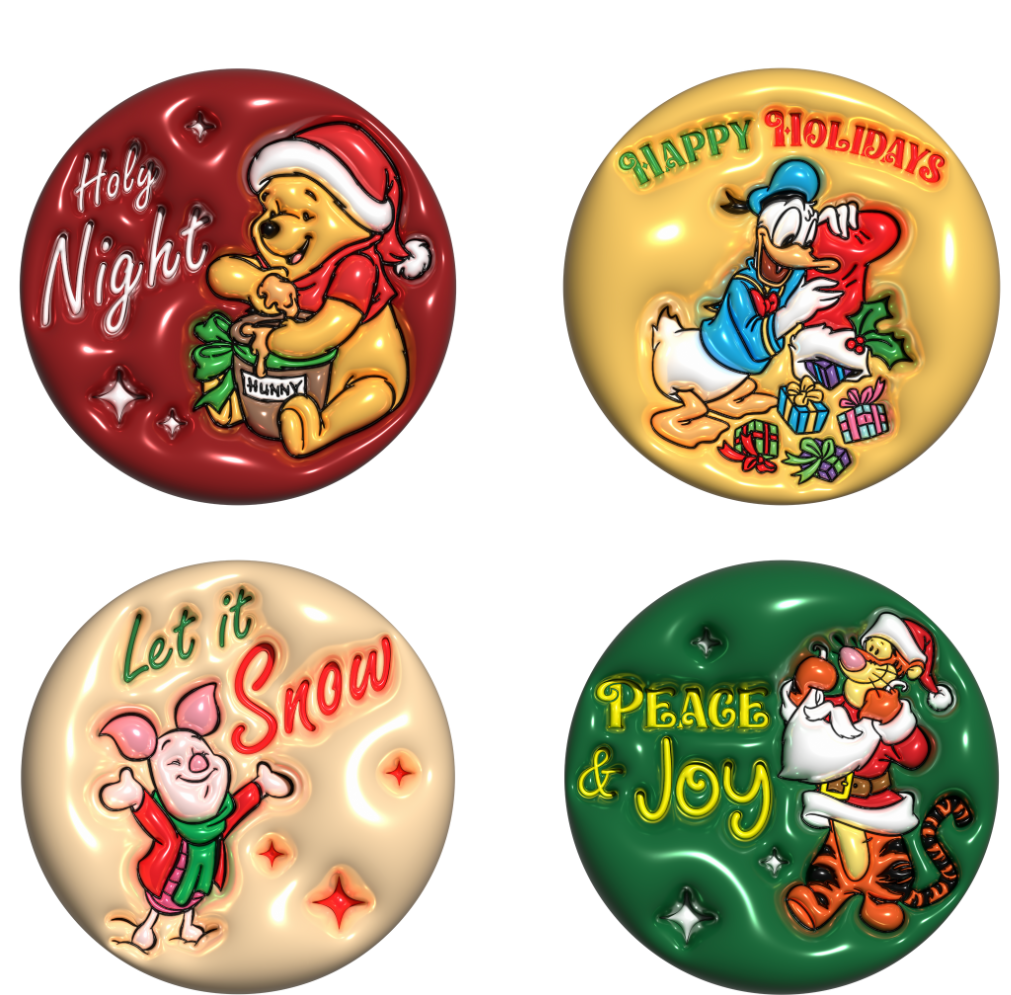 Inflated Cartoon #2 Christmas Hanging Ornament Sublimation Prints