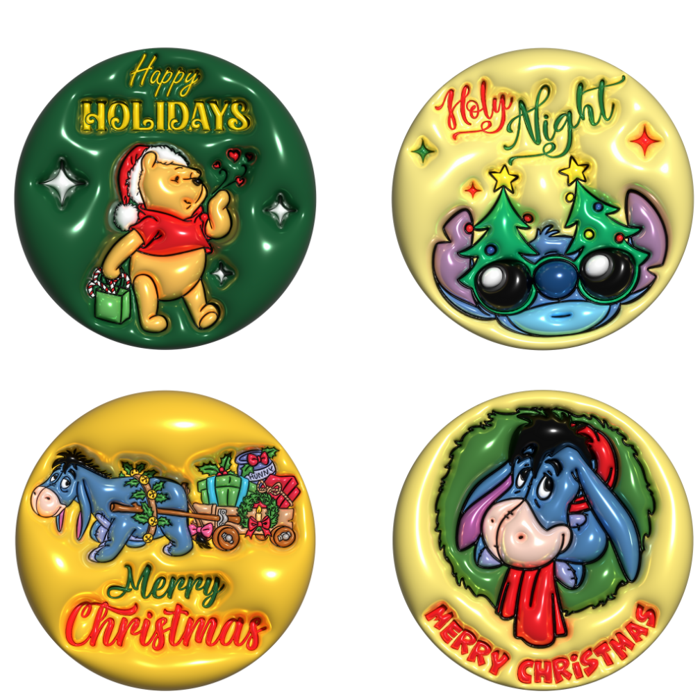 Inflated Cartoon #3 Christmas Hanging Ornament Sublimation Prints