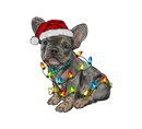 Transfer Sheet - French Bulldog Christmas