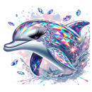 DTF Transfer Sheet - Crystal Dolphin