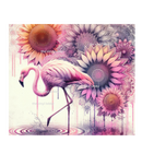 Sunflower Flamingo 20oz Skinny Tumbler Printed Paper