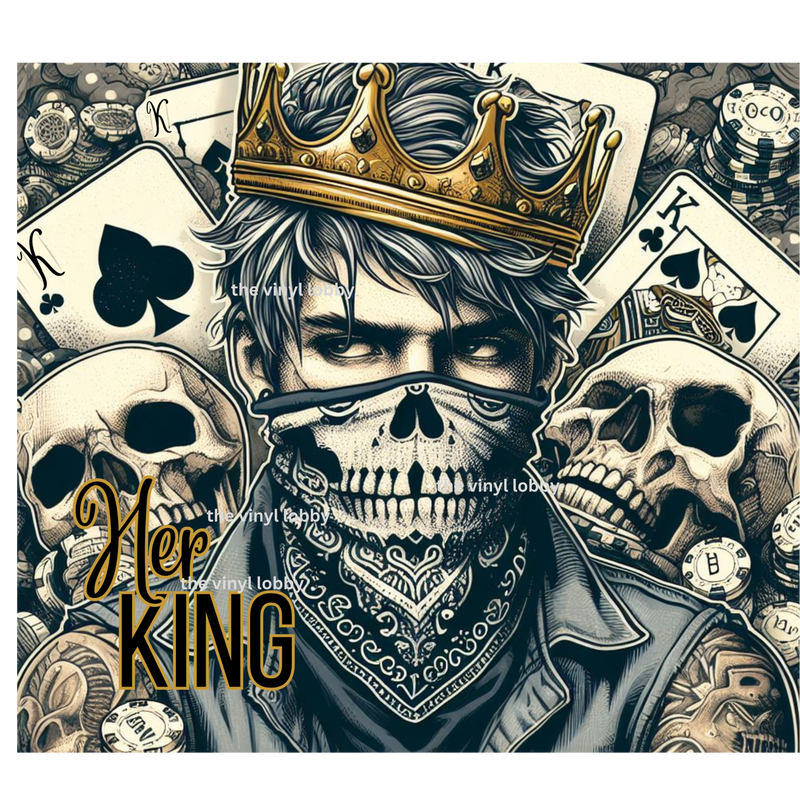 Her King 20oz Skinny Tumbler Printed Paper