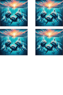 Dolphins- Sublimation Coaster Prints 4 Per Pkt 4"x4"