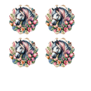 Swirl Coaster Sublimation Print - Horse