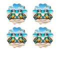 Swirl Coaster Sublimation Print - Turtle