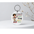 5cm Round Keyring Print - Christmas Spirit