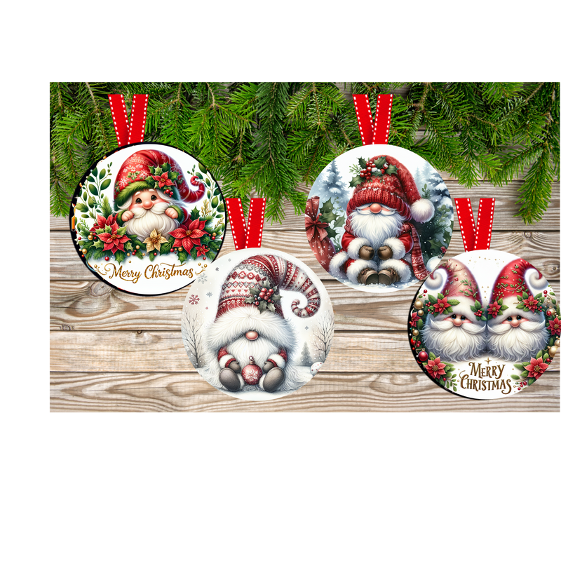 Christmas Gnomes Hanging Ornament Sublimation Prints