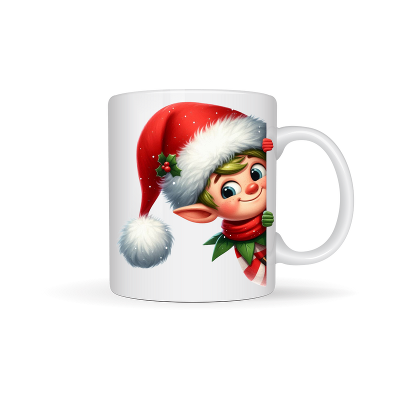 Peeking Elf Printed Sublimation Paper for 11oz mug