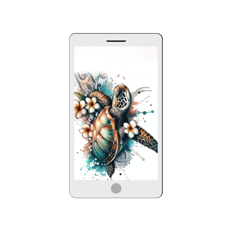 Mobile Phone Case Sublimation Print- Turtle