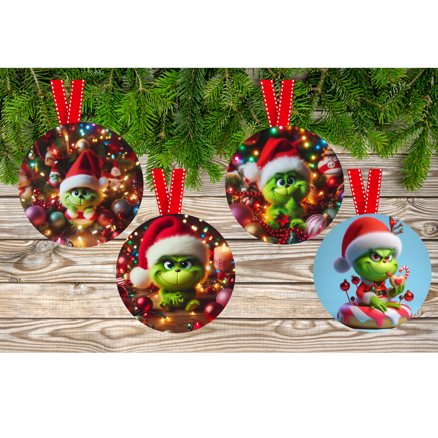 Hanging Ornament Sublimation Prints - Baby Grinch