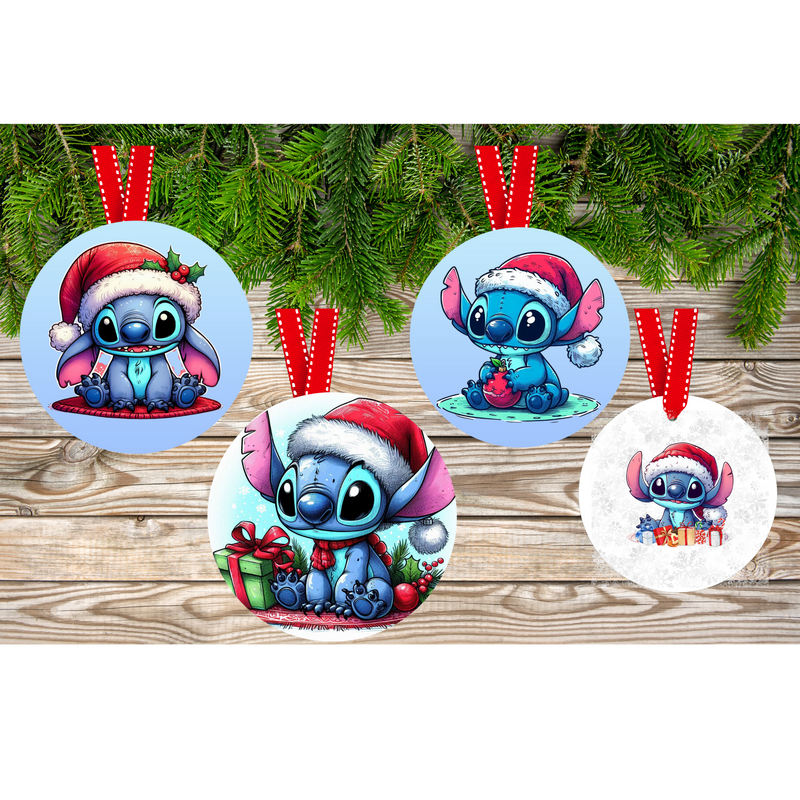 Hanging Ornament Sublimation Prints - Blue Alien