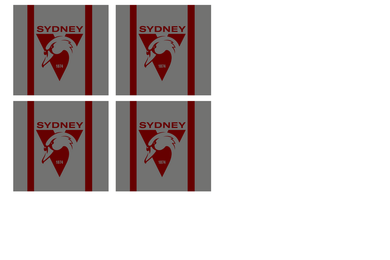 AFL Football  Sydney 20oz Tumbler and Square Coaster Print