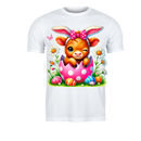 DTF Transfer Sheet - Winking Cute Easter Highlander Cow